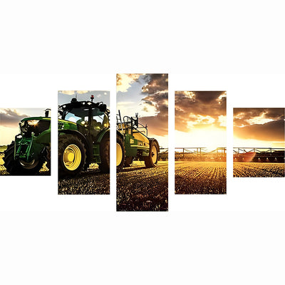 Green Tractor 5 Pack 5D DIY Diamond Painting Kits