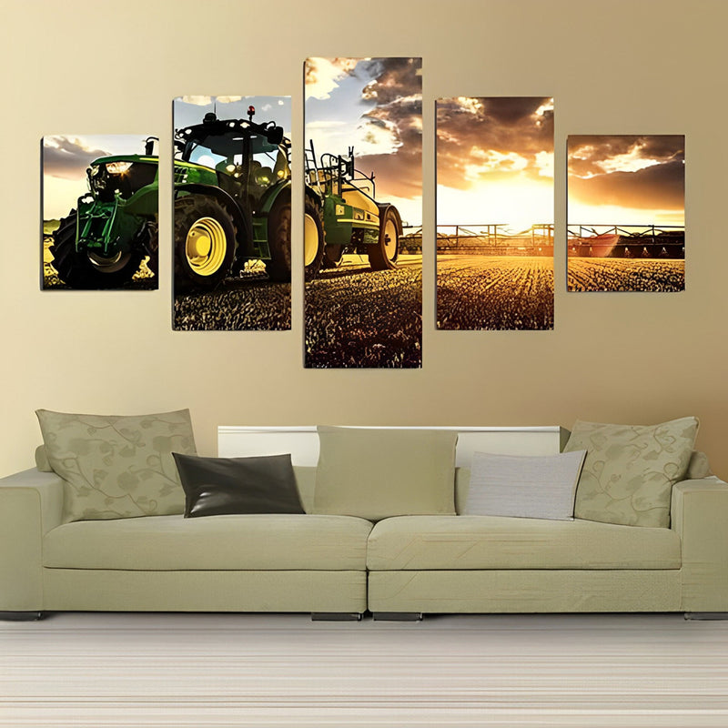 Green Tractor 5 Pack 5D DIY Diamond Painting Kits