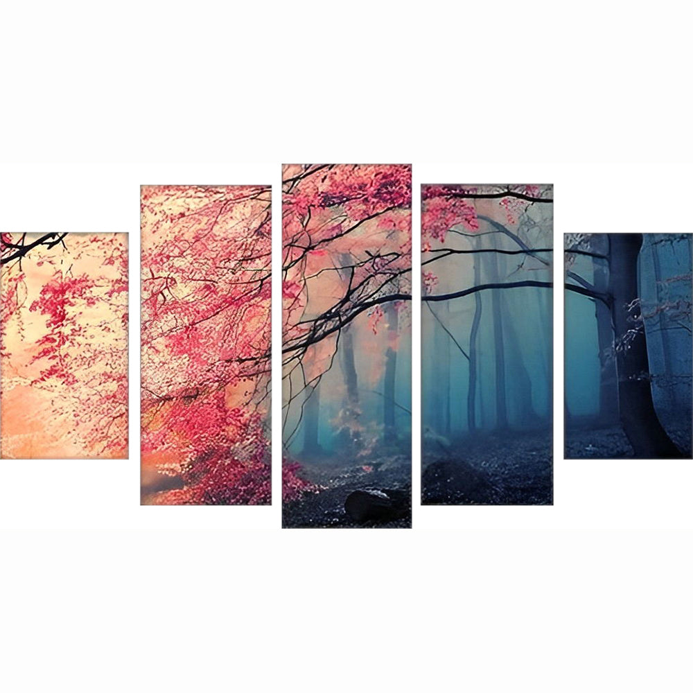 Forest with Red Leaves 5 Pack Diamond Painting