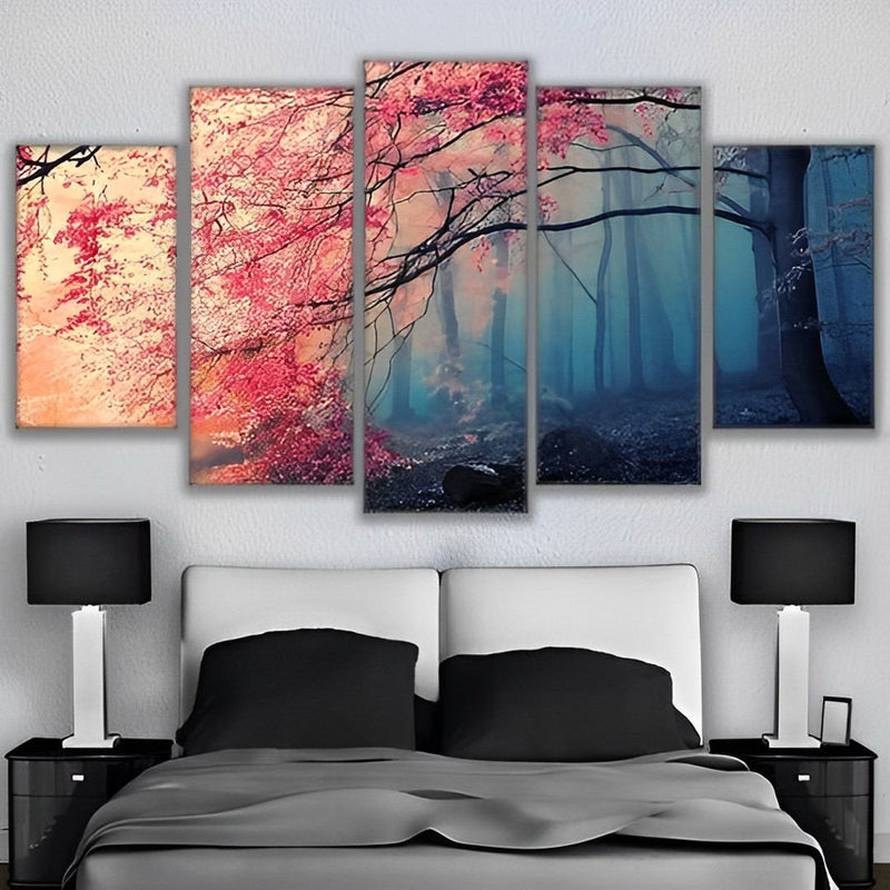 Forest with Red Leaves 5 Pack 5D DIY Diamond Painting Kits