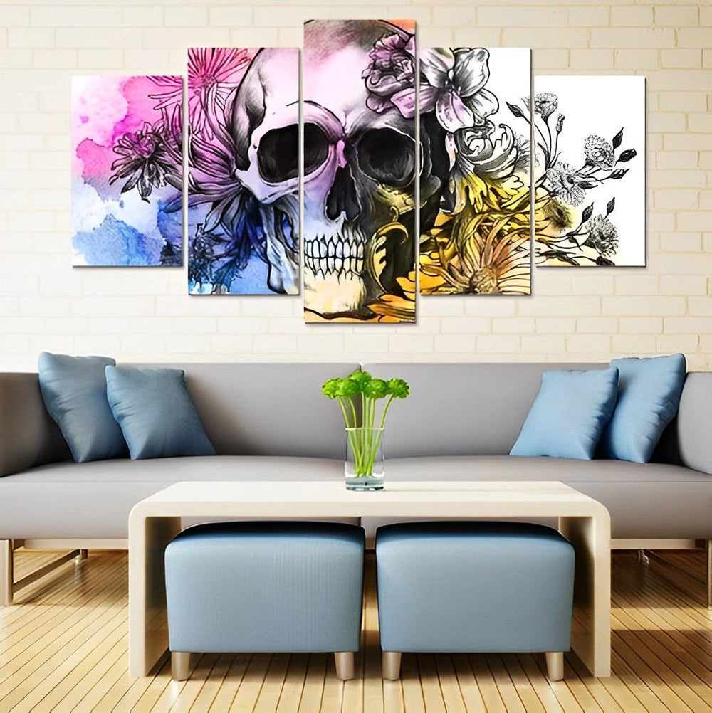 Skull and Flowers 5 Pack Diamond Painting