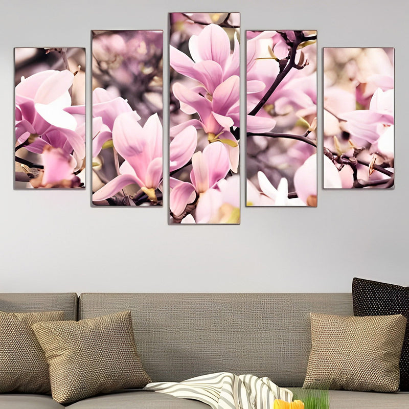 Pink Magnolias 5 Pack 5D DIY Diamond Painting Kits