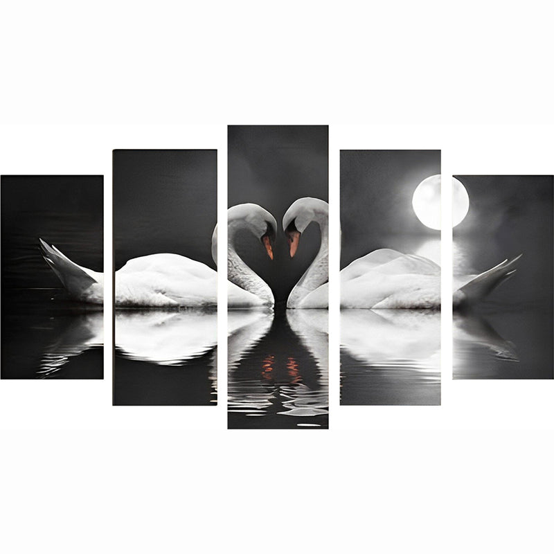 Swans and the Clear Moon 5 Pack 5D DIY Diamond Painting Kits