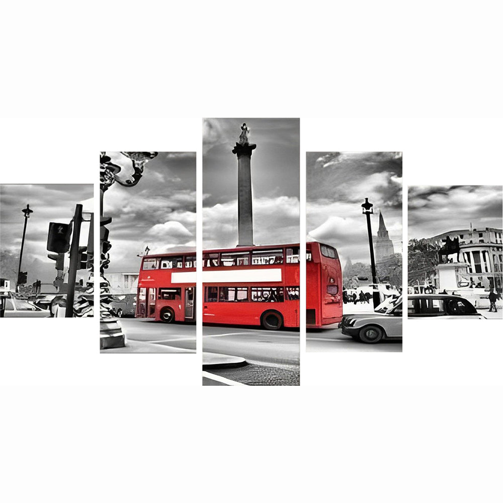 Red Double Decker Bus 5 Pack Diamond Painting