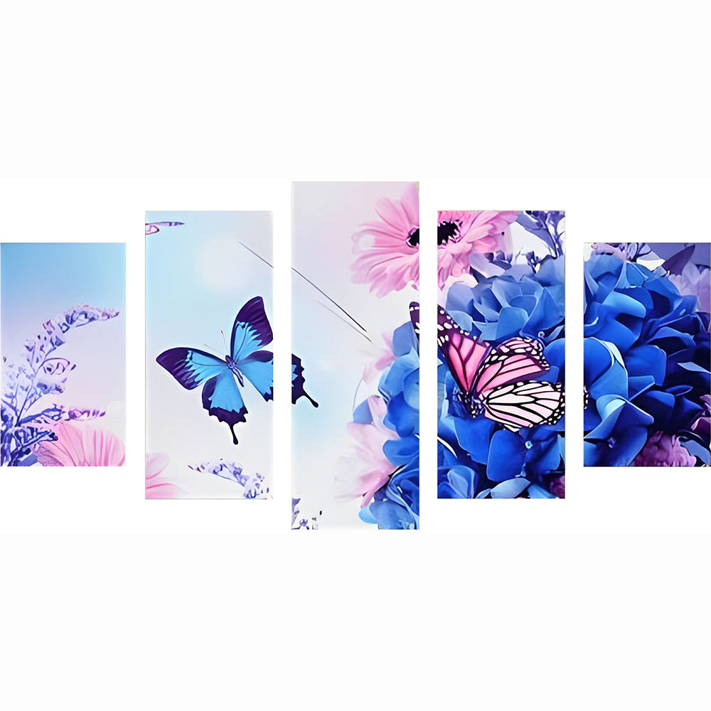 Flying Butterflies and Flowers 5 Pack Diamond Painting