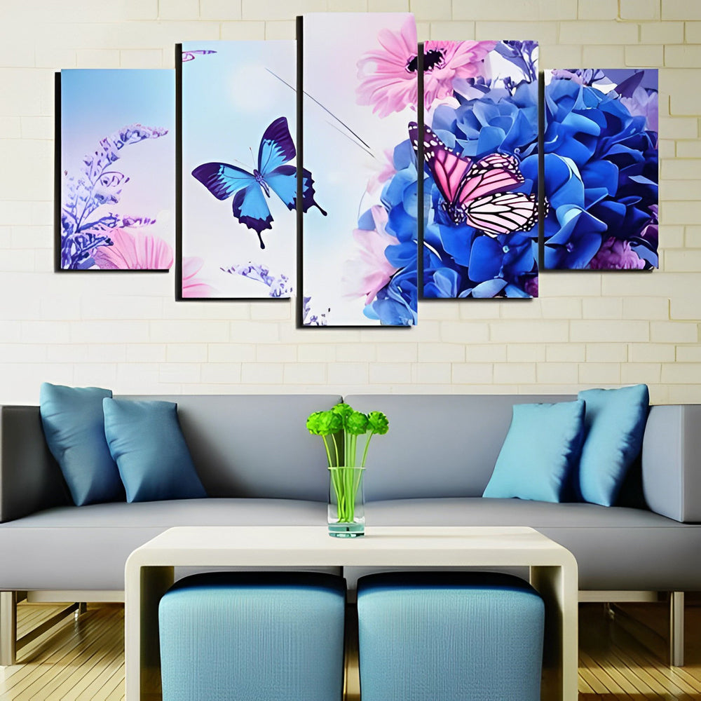Flying Butterflies and Flowers 5 Pack Diamond Painting