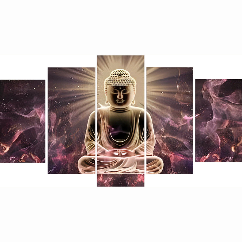 Luminous Buddhist Statue 5 Pack Diamond Painting
