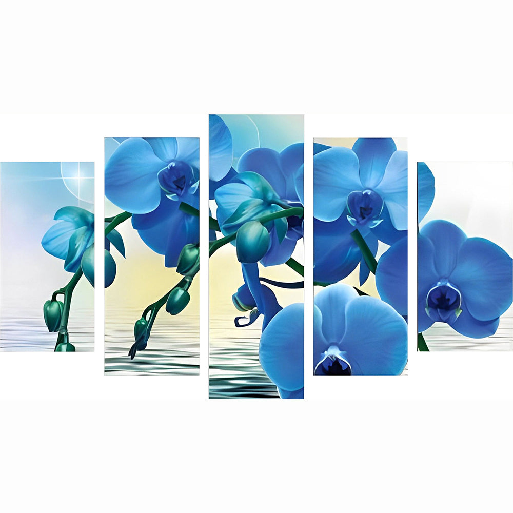 Blue Flowers 5 Pack Diamond Painting