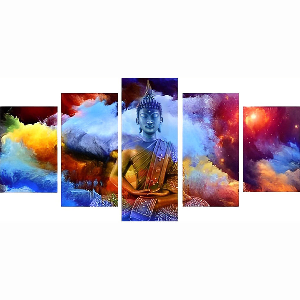 Colorful Buddha Statue 5 Pack Diamond Painting