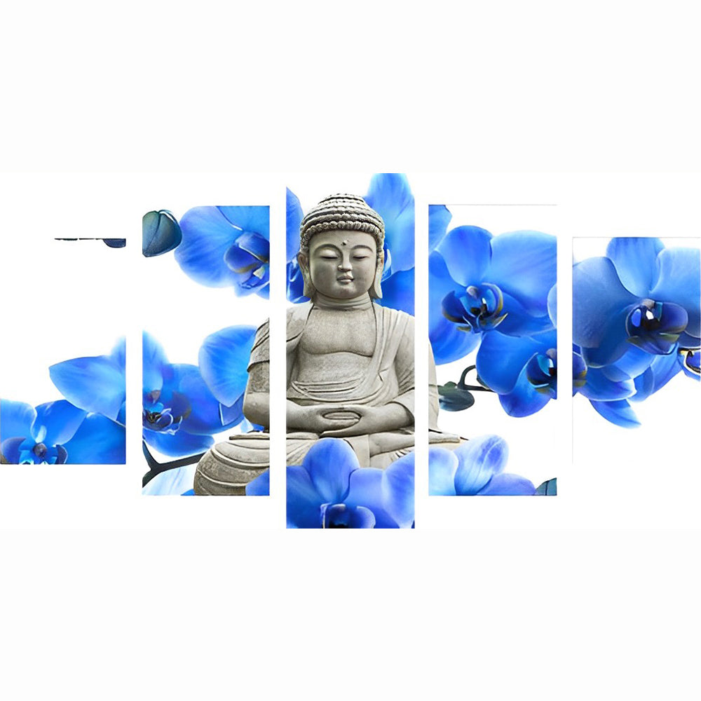 Buddha and Blue Orchids 5 Pack Diamond Painting
