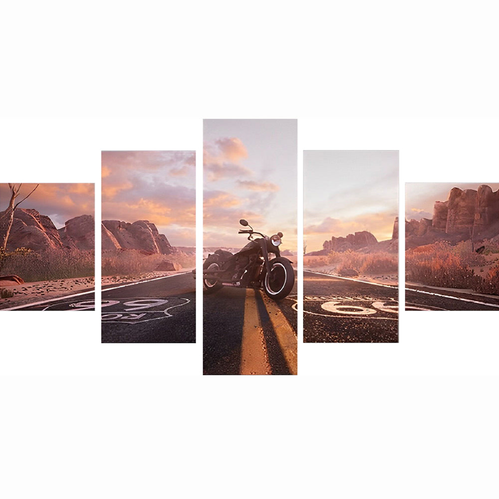 Motorcycle and Road 5 Pack Diamond Painting