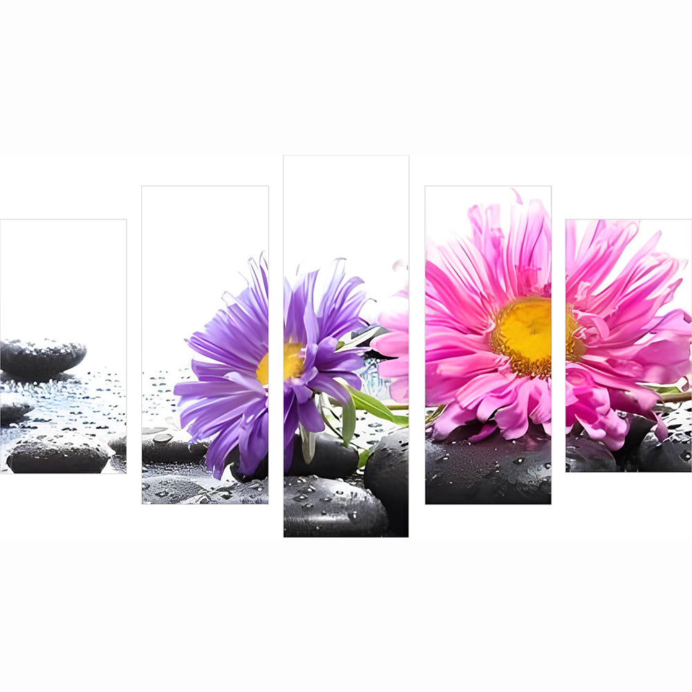 Purple and Pink Daisies 5 Pack Diamond Painting
