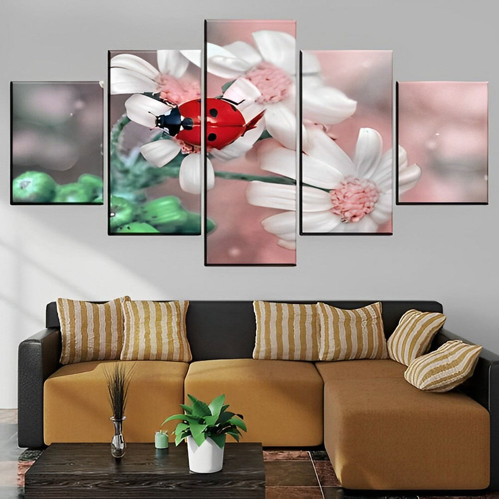 Ladybugs and daisies 5 Pack Diamond Painting