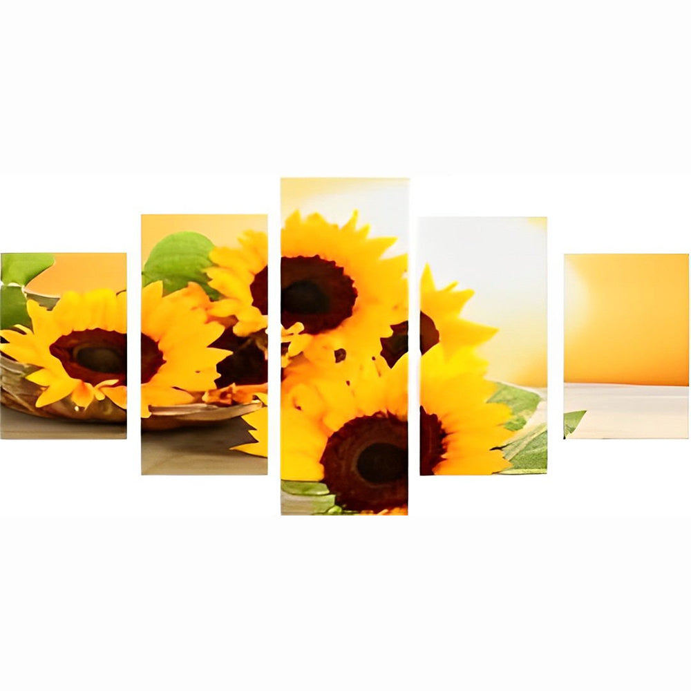 Four Sunflowers 5 Pack Diamond Painting