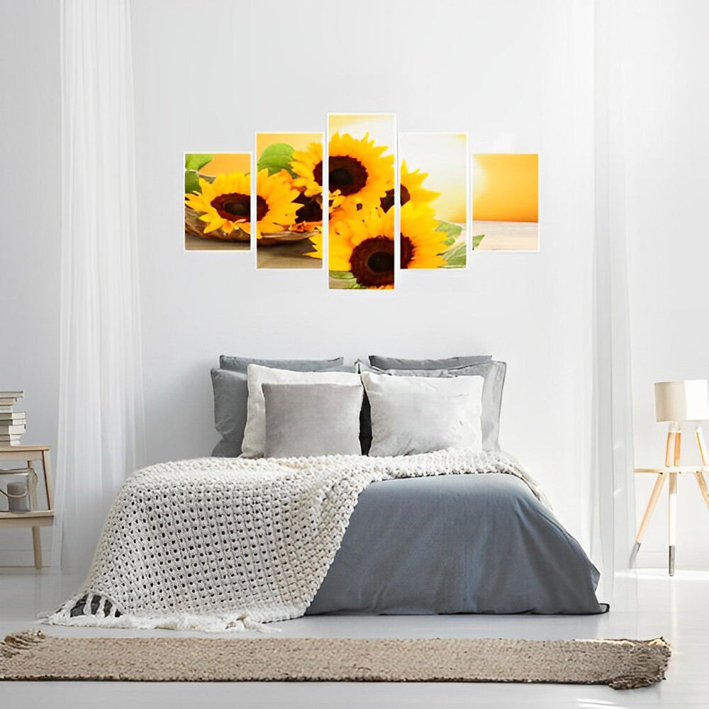 Four Sunflowers 5 Pack Diamond Painting