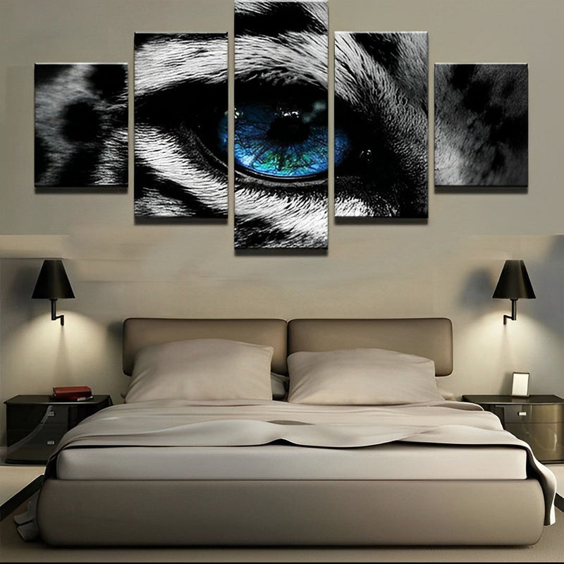 Leopard with Blue Eyes 5 Pack 5D DIY Diamond Painting Kits