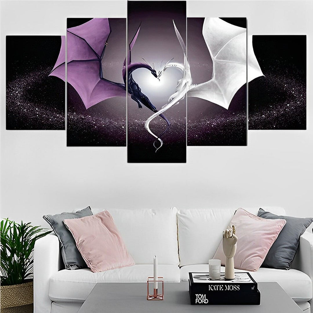 Two Dragons of Heart 5 Pack Diamond Painting