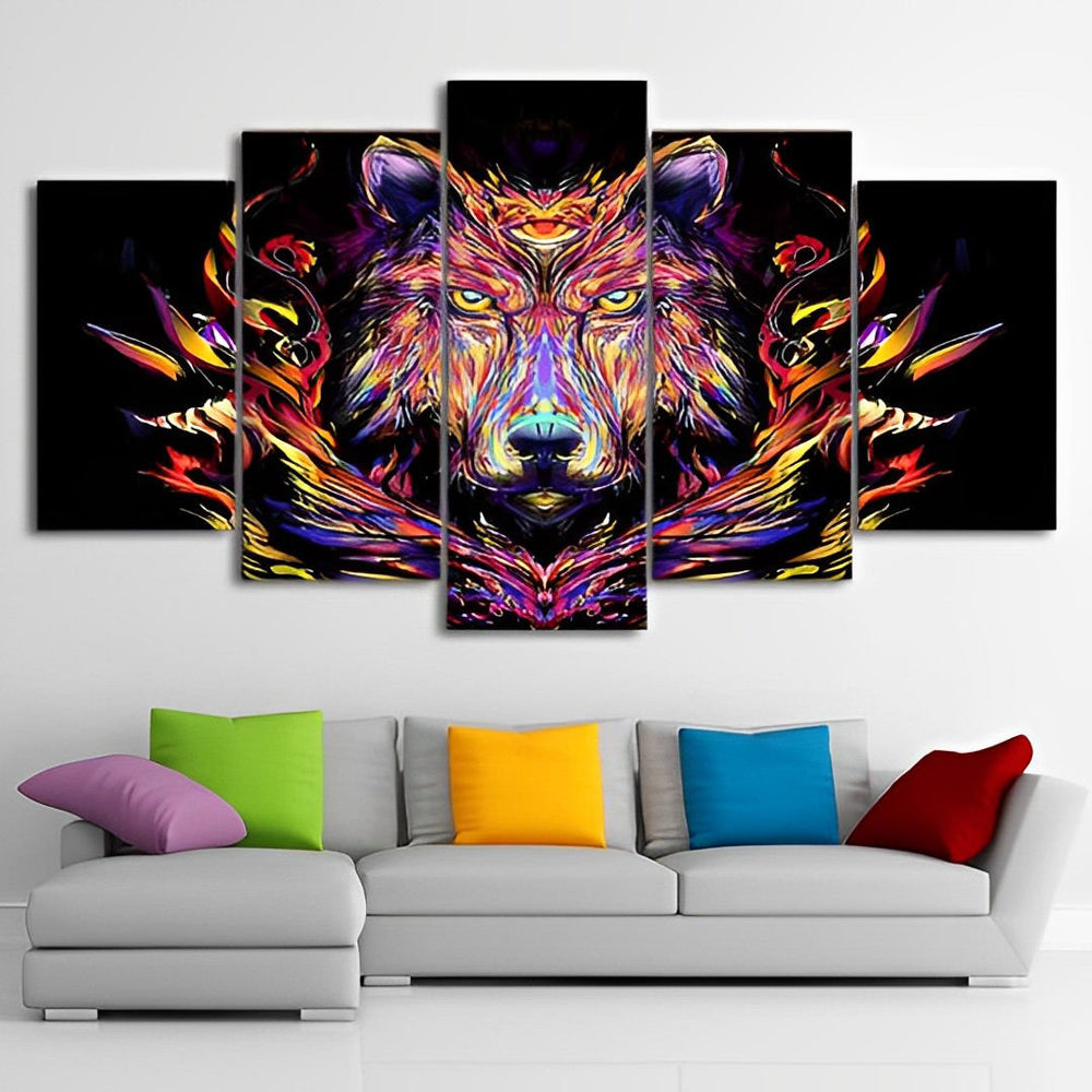 Magnificent Wolf in Multiple Colors 5 Pack Diamond Painting