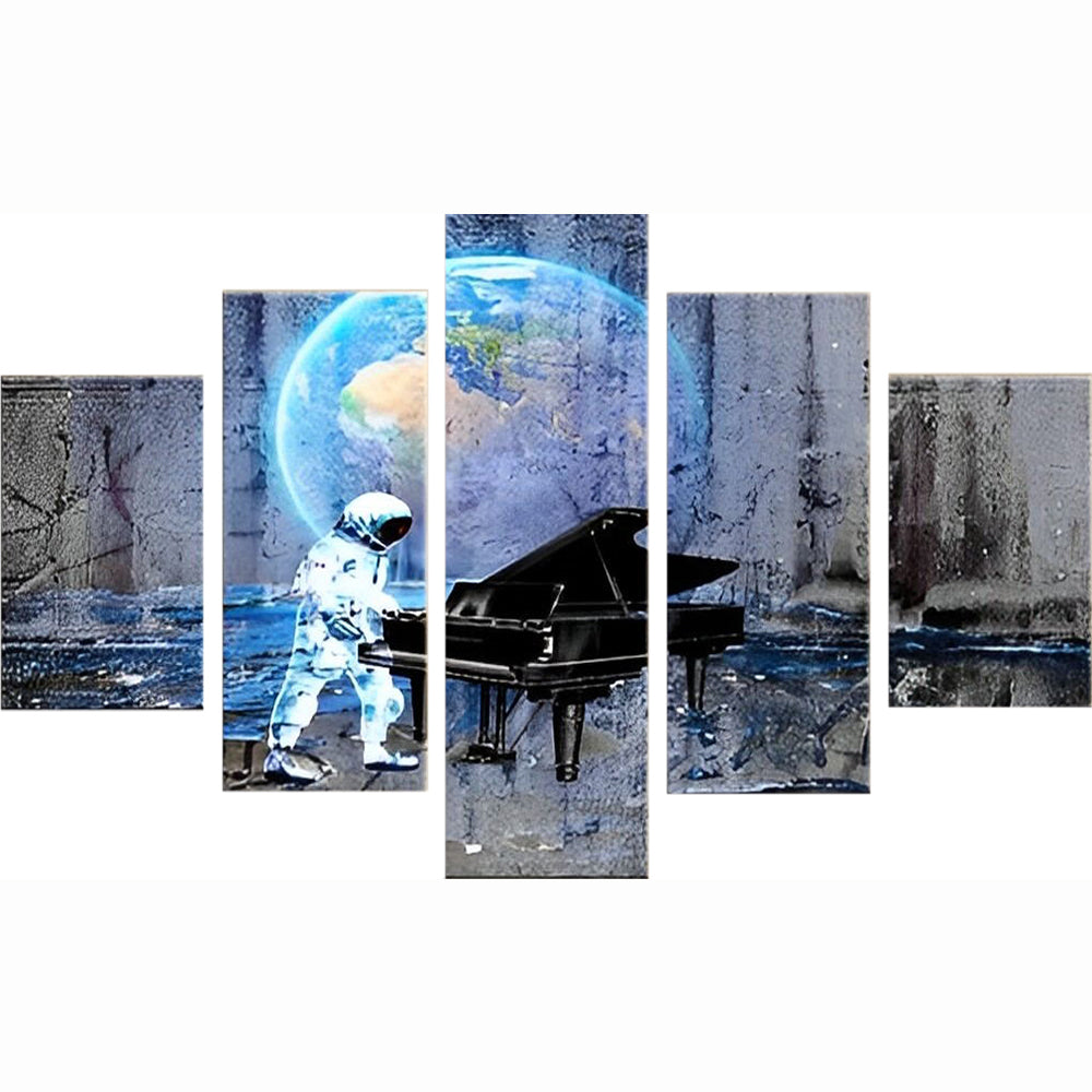 Astronaut and Piano 5 Pack Diamond Painting