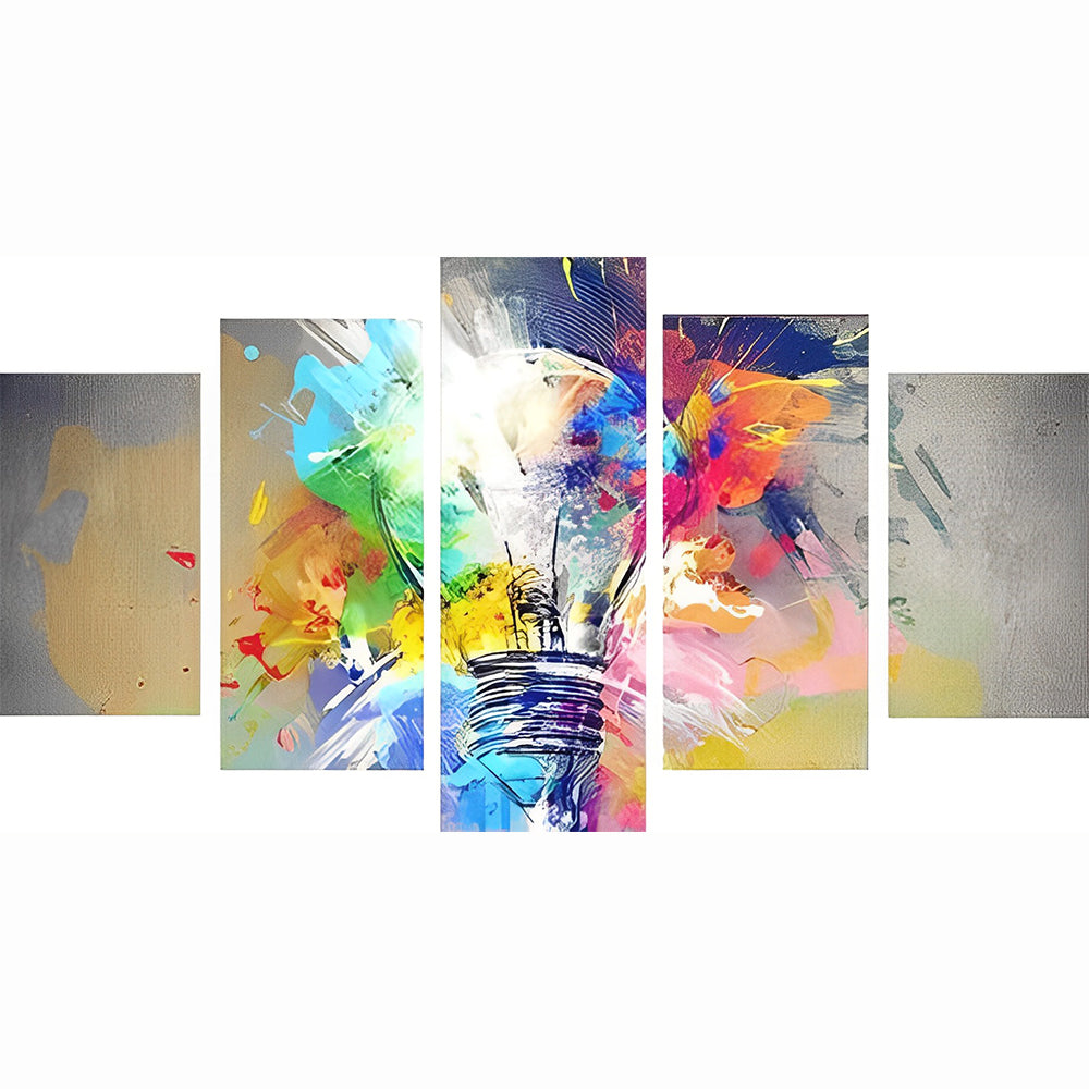 Abstract Art Light Bulb 5 Pack Diamond Painting
