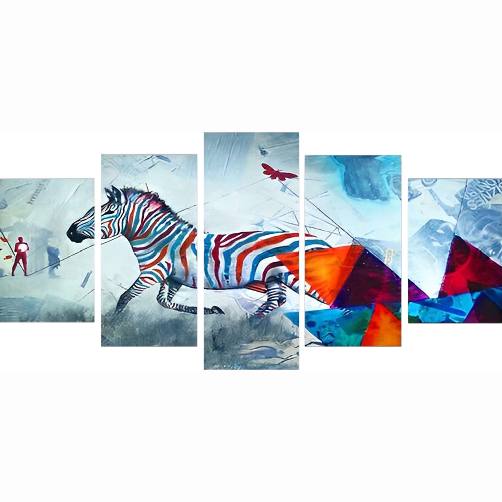 Colorful Zebra 5 Pack Diamond Painting