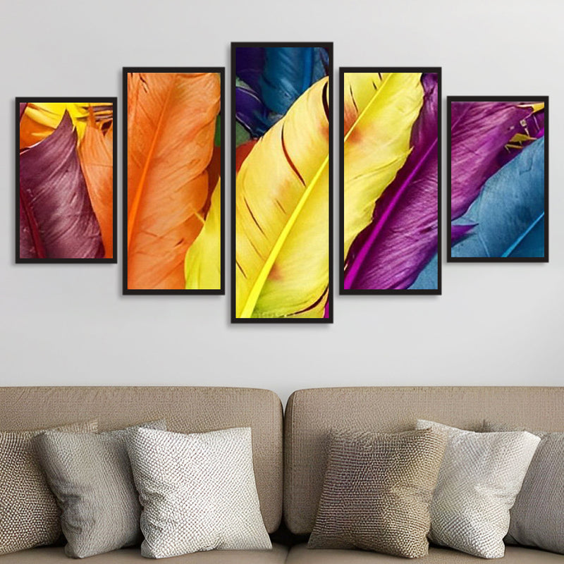 Colorful Feathers 5 Pack 5D DIY Diamond Painting Kits