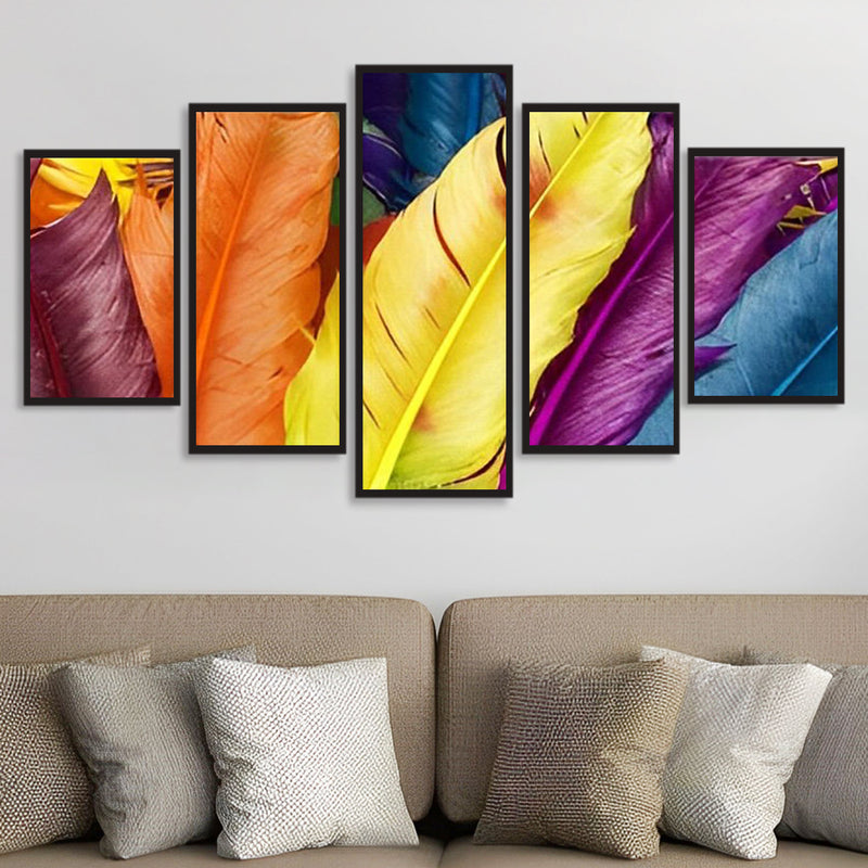 Colorful Feathers 5 Pack Diamond Painting