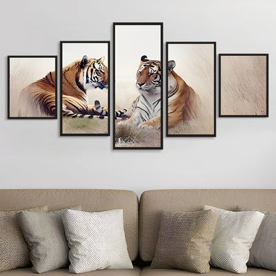 Two Bengal Tigers 5 Pack 5D DIY Diamond Painting Kits