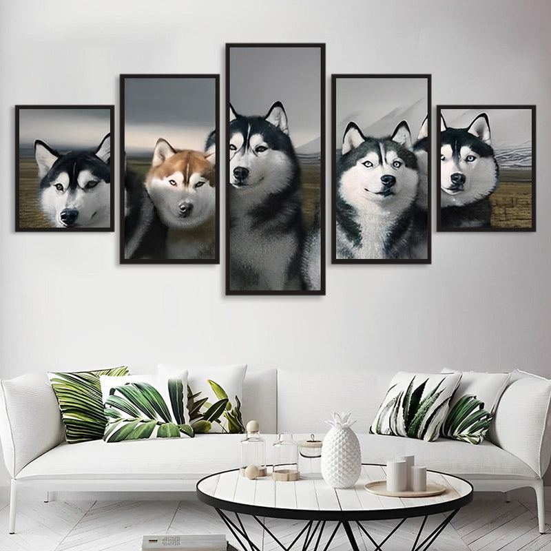 Five Huskies 5 Pack 5D DIY Diamond Painting Kits