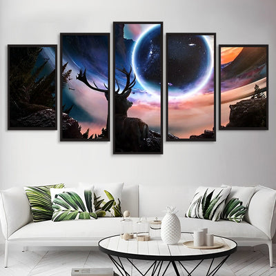 Deer and Annular Eclipse 5 Pack 5D DIY Diamond Painting Kits