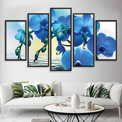 Blue Flowers 5 Pack 5D DIY Diamond Painting Kits