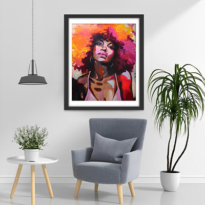 Afro Hairstyle Girl Diamond Painting