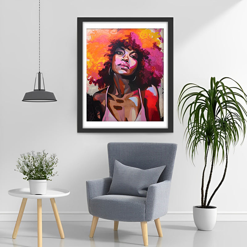 Afro Hairstyle Girl Diamond Painting