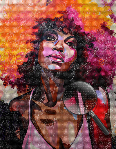 Afro Hairstyle Girl Diamond Painting