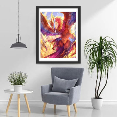 Flying Red Phoenix Diamond Painting