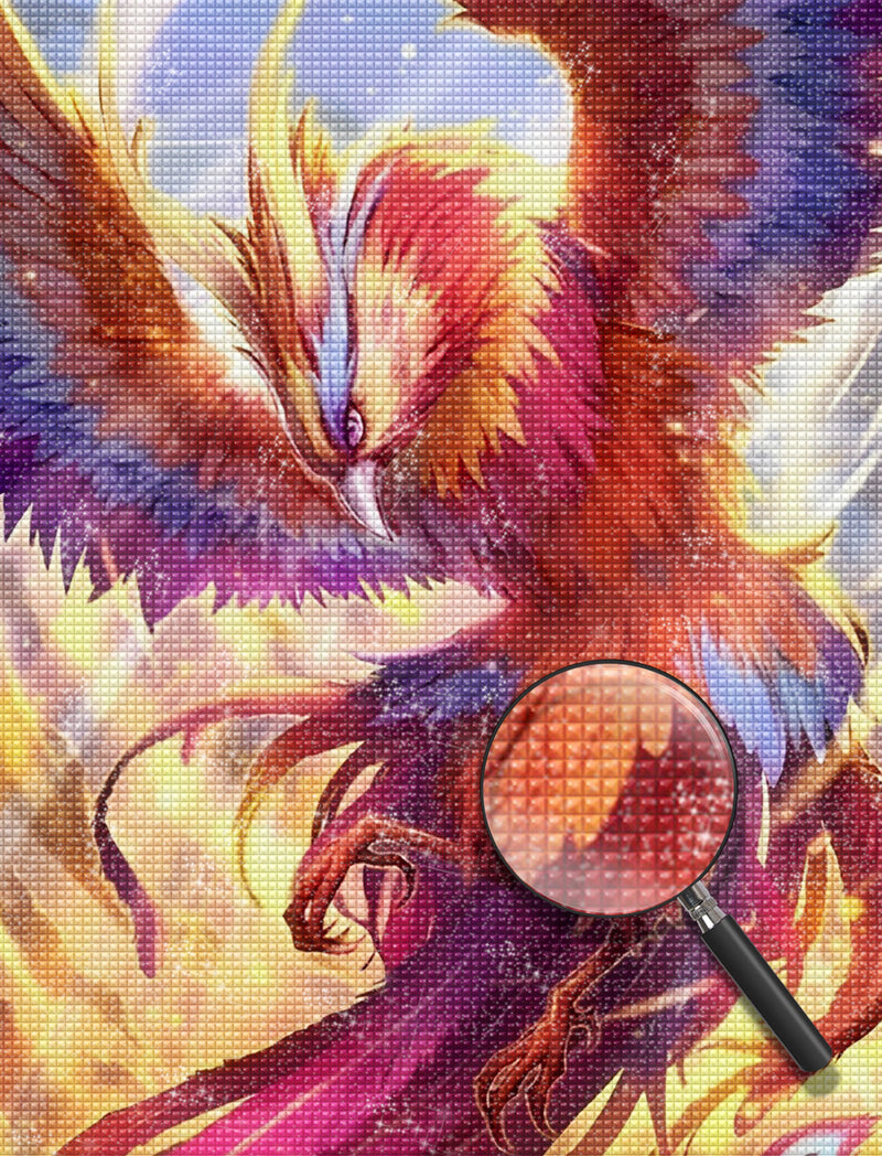 Flying Red Phoenix Diamond Painting