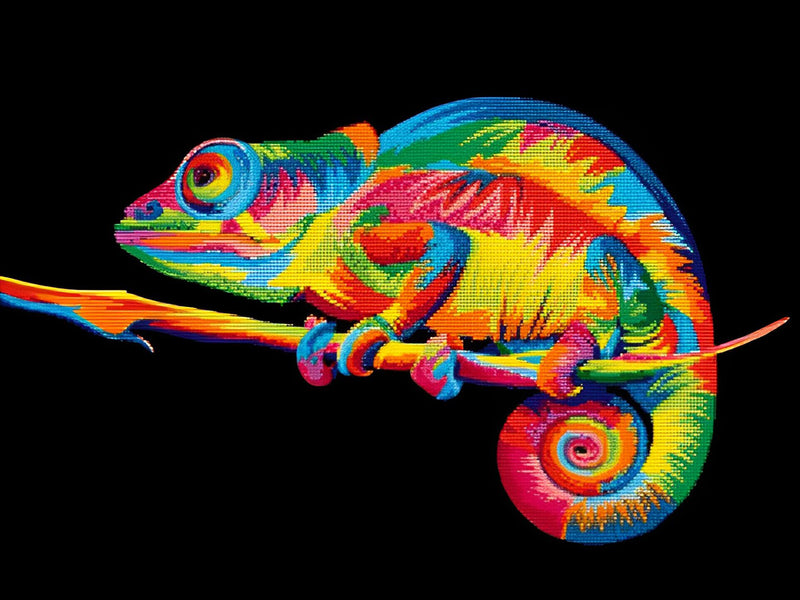 Colored lizard Diamond Painting