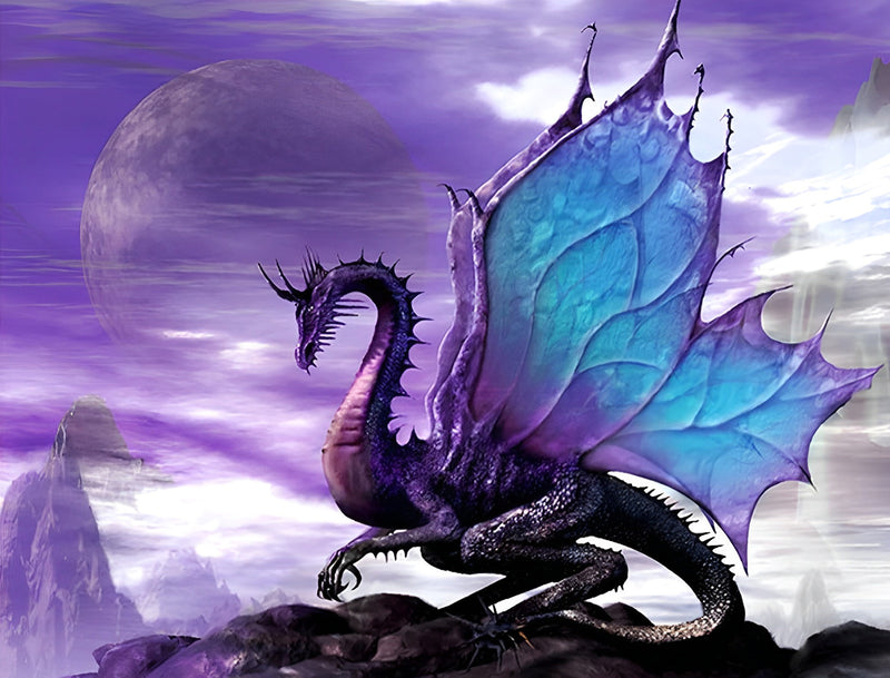 Purple Dragon Diamond Painting
