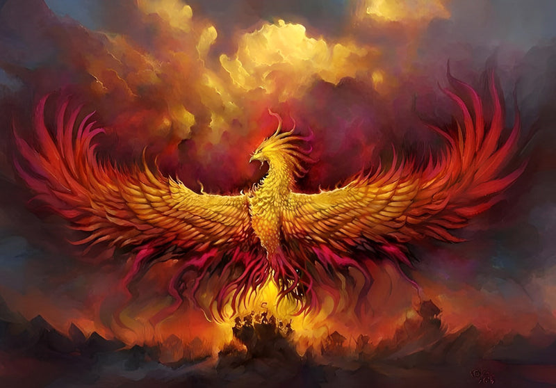 Huge Flying Phoenix Diamond Painting