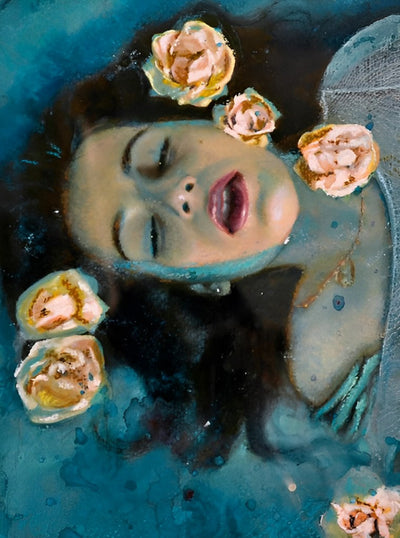 Woman in Water and Roses 5D DIY Diamond Painting Kits