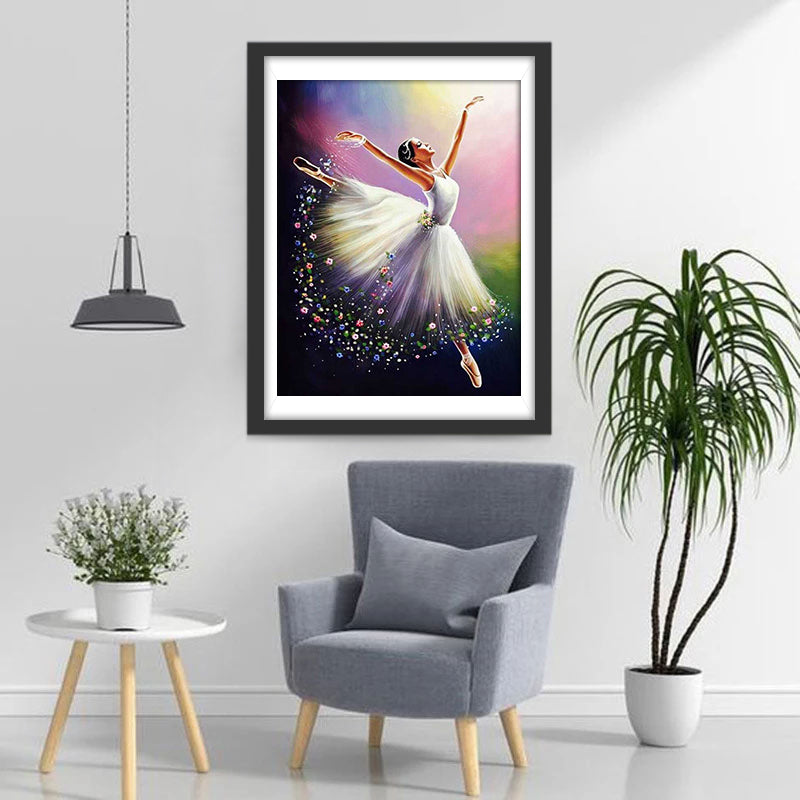 Ballet Dancer and Flowers 5D DIY Diamond Painting Kits