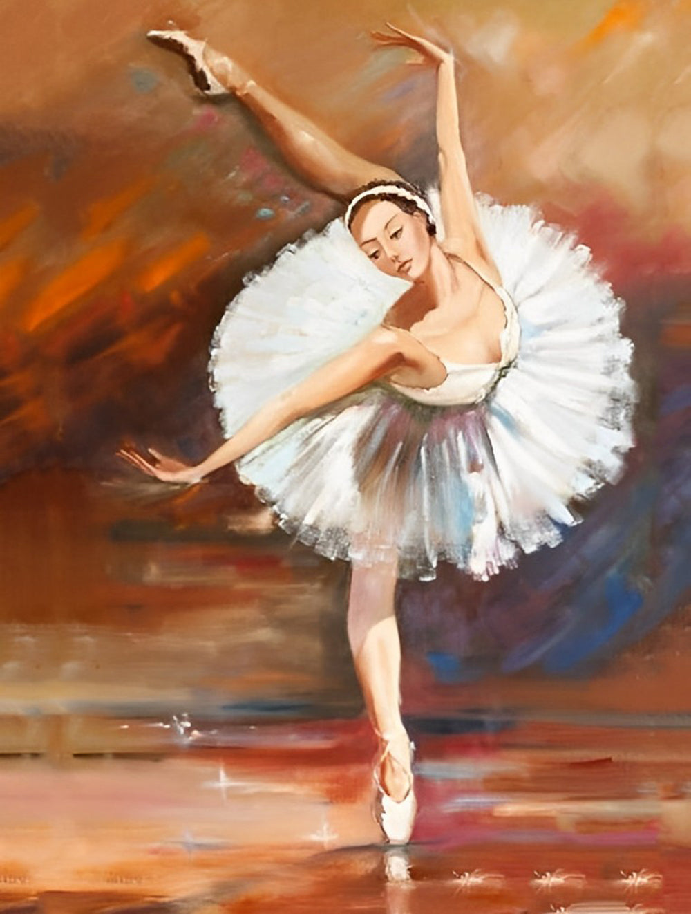 Ballet Dancer on Stage Diamond Painting