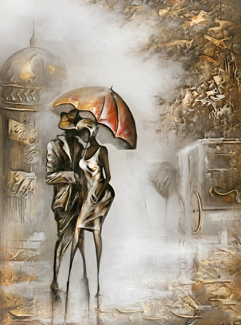 Urban Painting of a Couple Diamond Painting