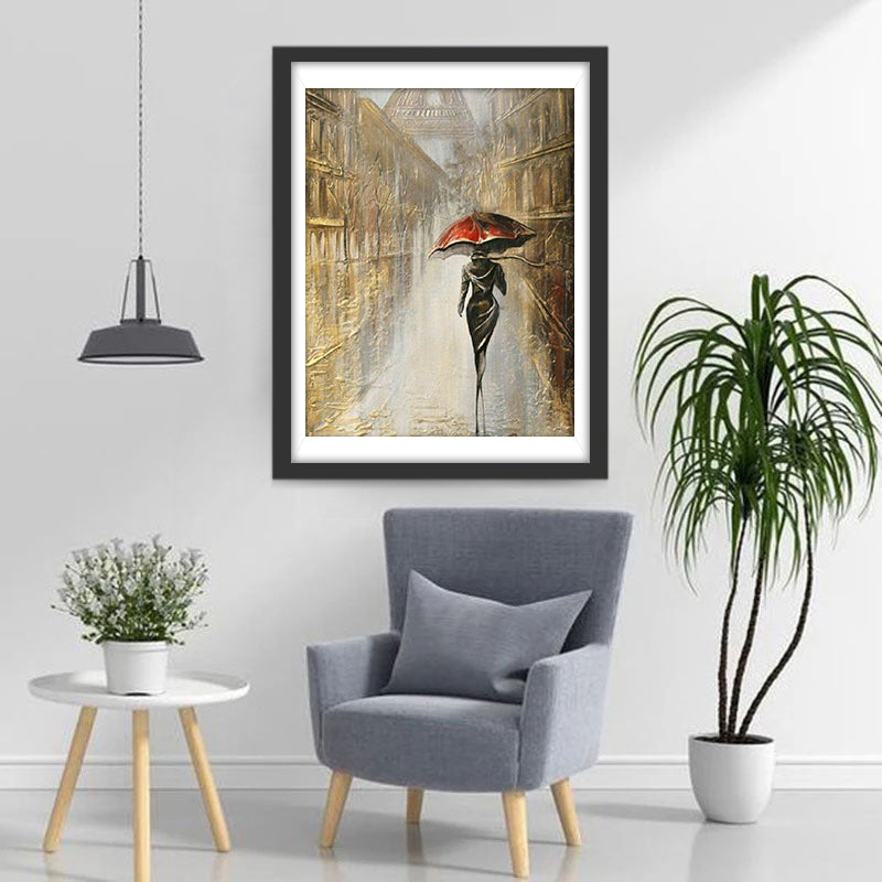 Urban Painting of a Woman Portrait Diamond Painting