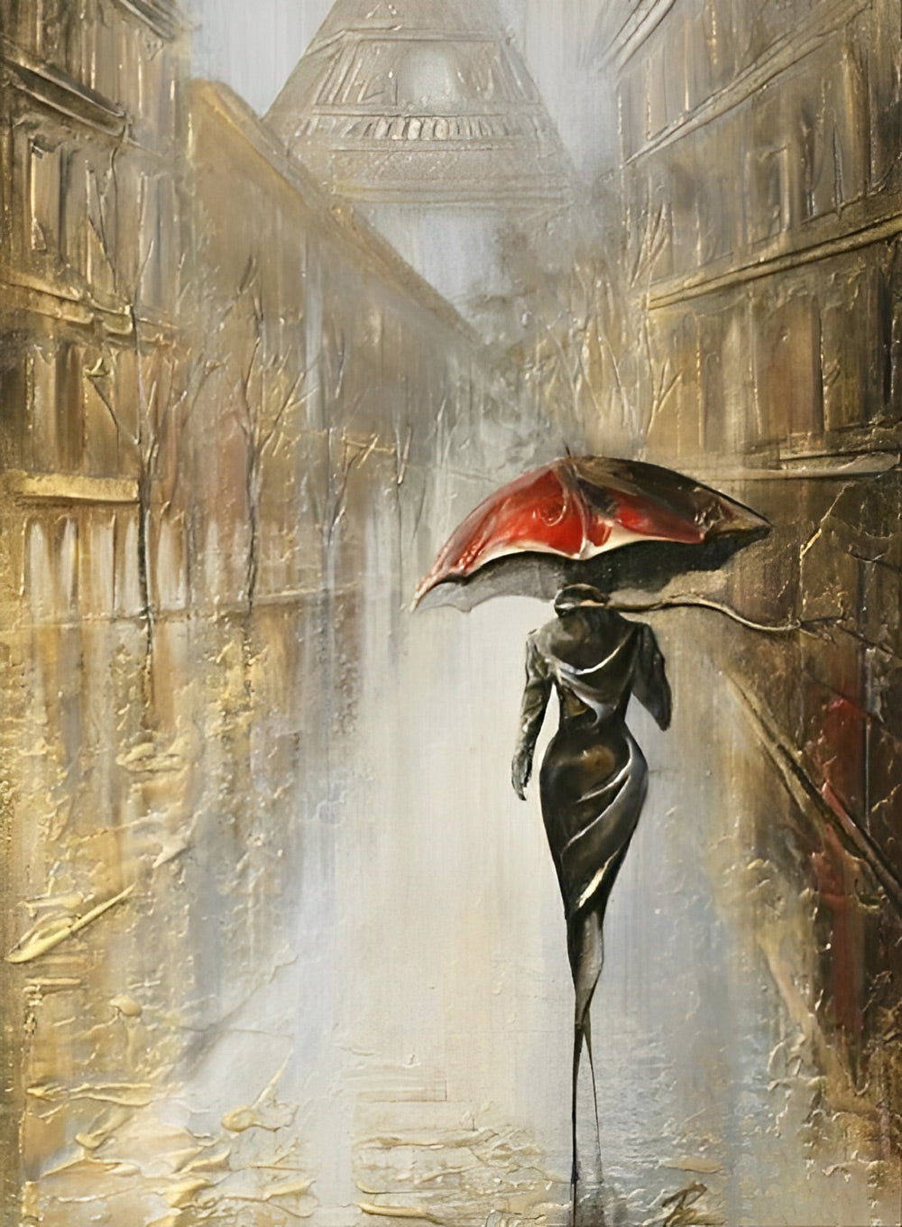 Urban Painting of a Woman Portrait Diamond Painting