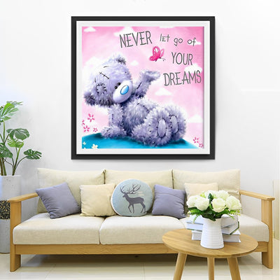 Bear Doll and Pink Butterfly 5D DIY Diamond Painting Kits