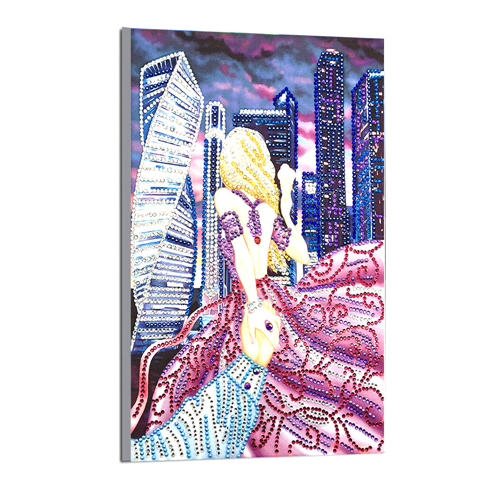 Couple in City Special Shaped Drills Beauty Diamond Painting