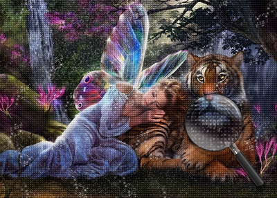 Bengal Tiger and Belle Fairy 5D DIY Diamond Painting Kits