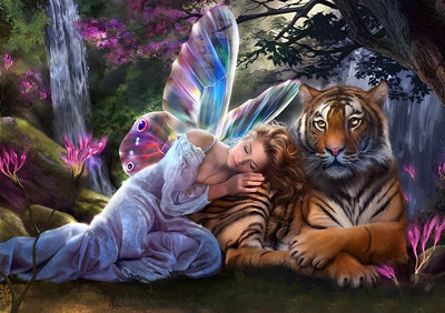 Bengal Tiger and Belle Fairy 5D DIY Diamond Painting Kits