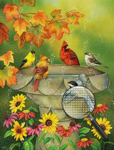 Birds and Fountain 5D DIY Diamond Painting Kits